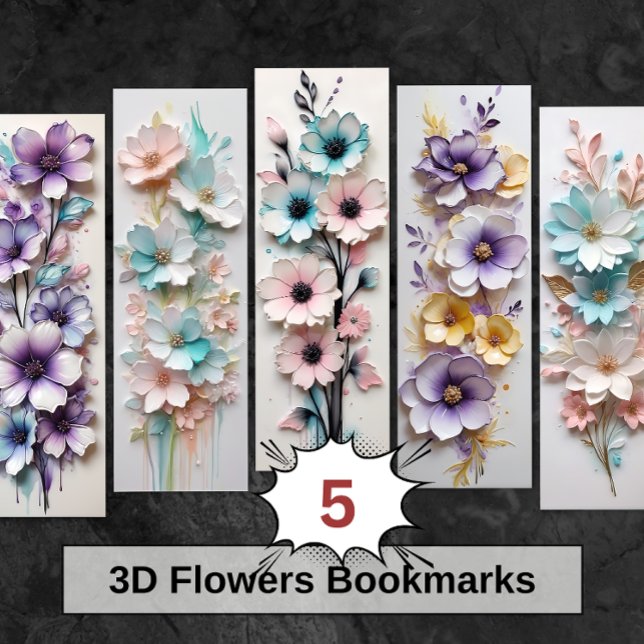 Jolis Fleurs 3D Floral do-it-yourself Signets (Créateur téléchargé)