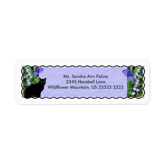 Jolis fleurs sauvages et étiquettes de adresse de