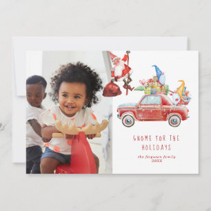 Jolis gnomes & Père Noël   Carte photo de vacances