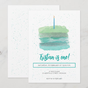Jolis Invitation Vert Premier anniversaire