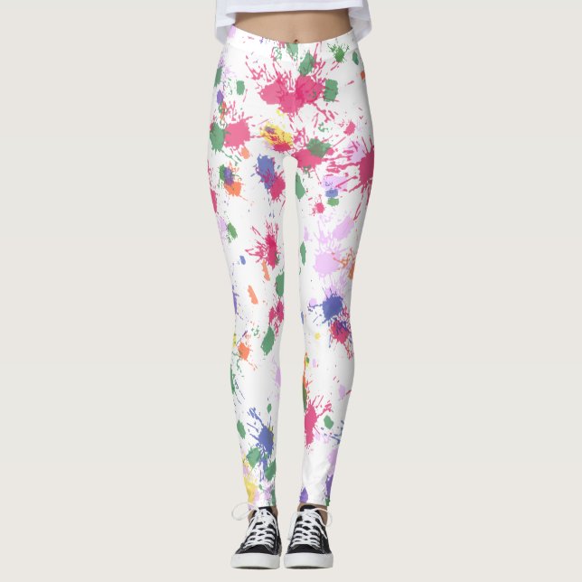 Jolis leggings d'armature de peinture (Devant)