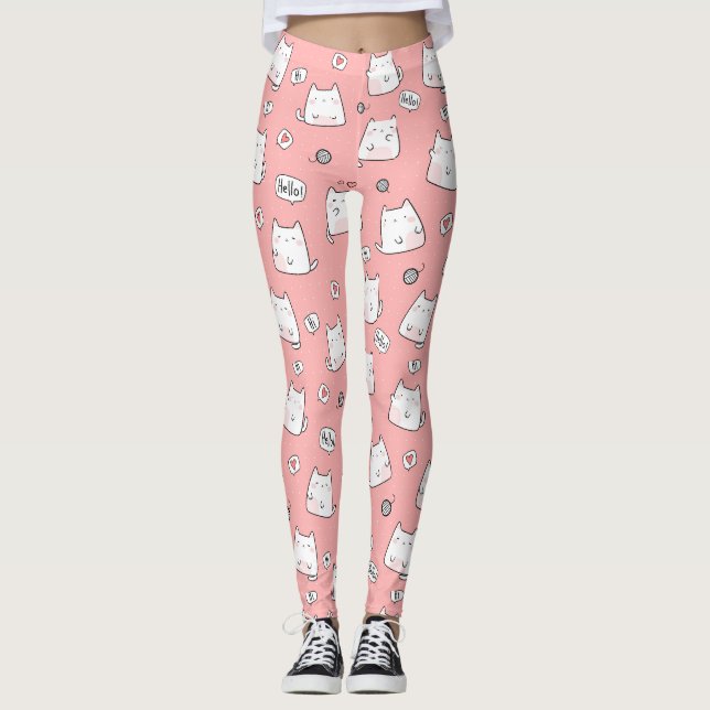 Jolis leggings de YOGA imprimés (Devant)