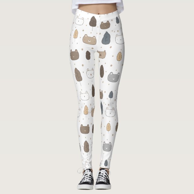 Jolis leggings de YOGA imprimés (Devant)