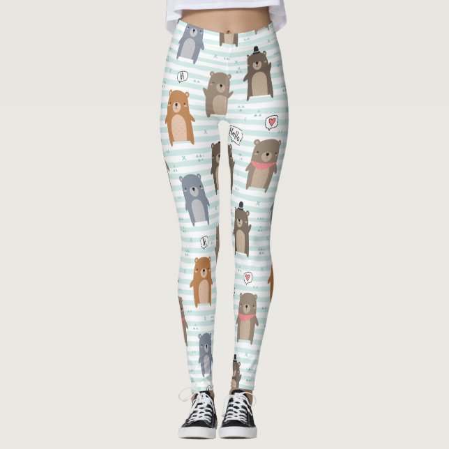 Jolis leggings de YOGA imprimés (Devant)