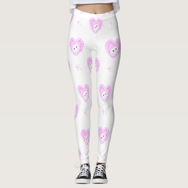 Jolis leggings de YOGA imprimés (Devant)