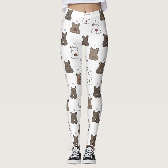 Jolis leggings de YOGA imprimés (Devant)