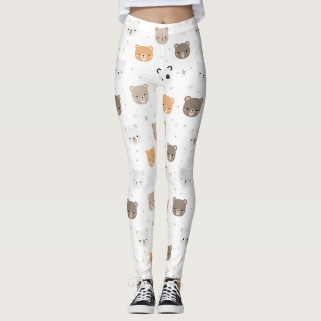 Jolis leggings de YOGA imprimés (Devant)