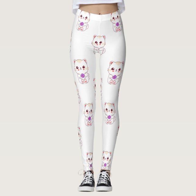 Jolis leggings de YOGA imprimés (Devant)