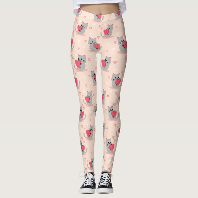 Jolis leggings de YOGA imprimés (Devant)