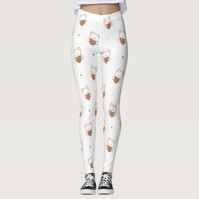 Jolis leggings de YOGA imprimés (Devant)