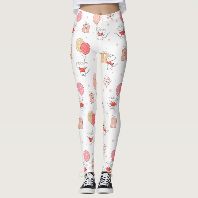 Jolis leggings de YOGA imprimés (Devant)