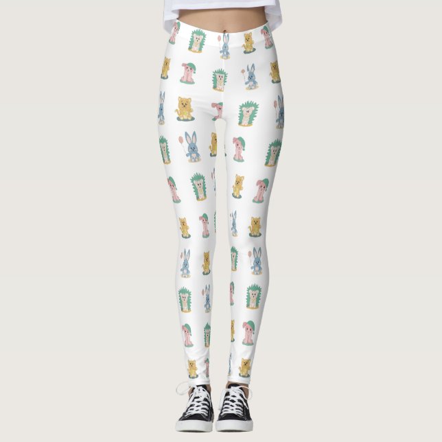 Jolis leggings de YOGA imprimés (Devant)