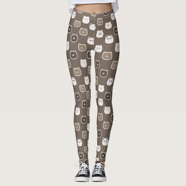 Jolis leggings de YOGA imprimés (Devant)