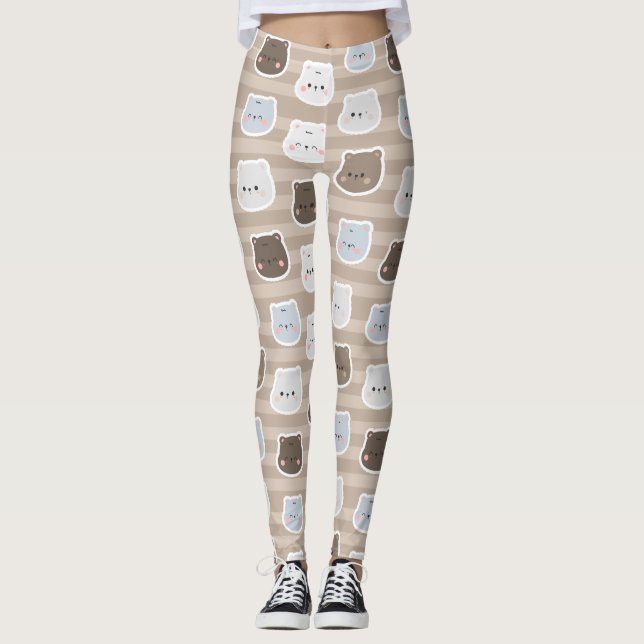 Jolis leggings de YOGA imprimés (Devant)