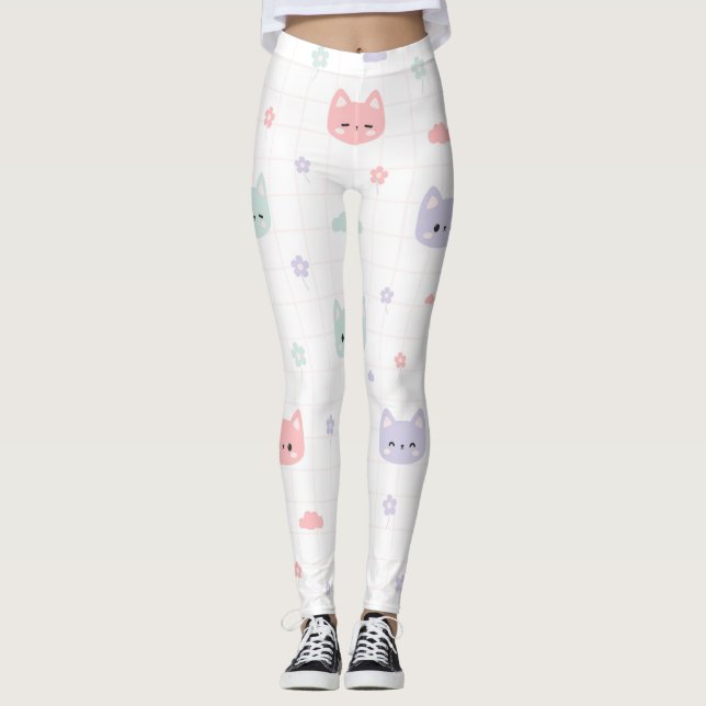 Jolis leggings de YOGA imprimés (Devant)