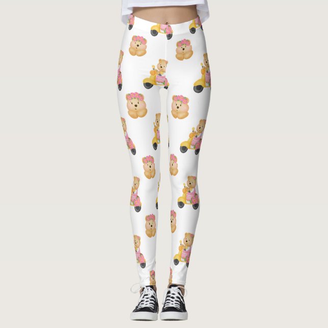 Jolis leggings de YOGA imprimés (Devant)