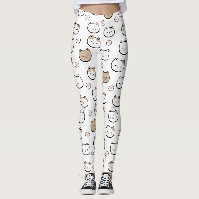 Jolis leggings de YOGA imprimés (Devant)