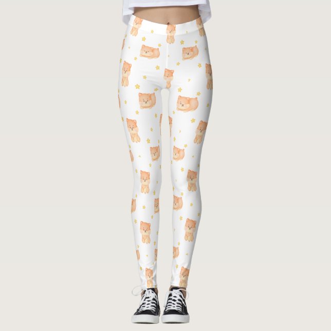 Jolis leggings de YOGA imprimés (Devant)