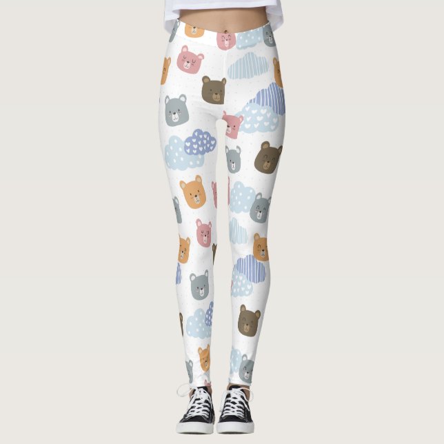 Jolis leggings de YOGA imprimés (Devant)