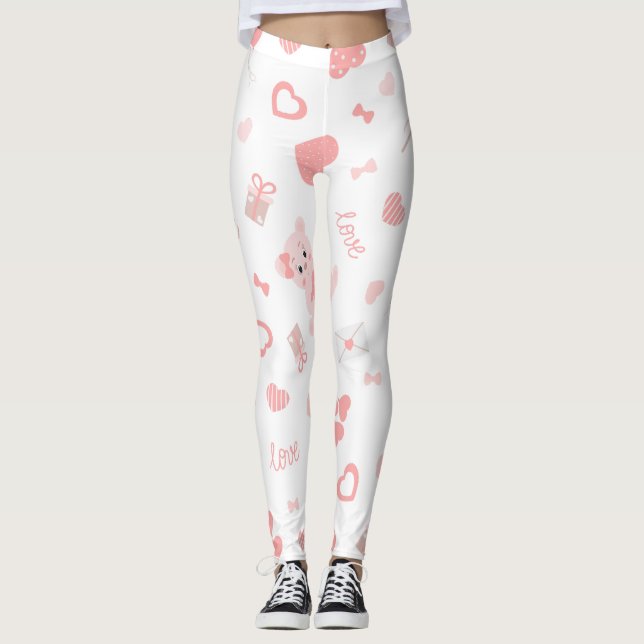 Jolis leggings de YOGA imprimés (Devant)