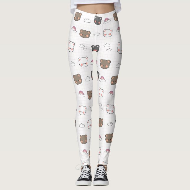 Jolis leggings de YOGA imprimés (Devant)