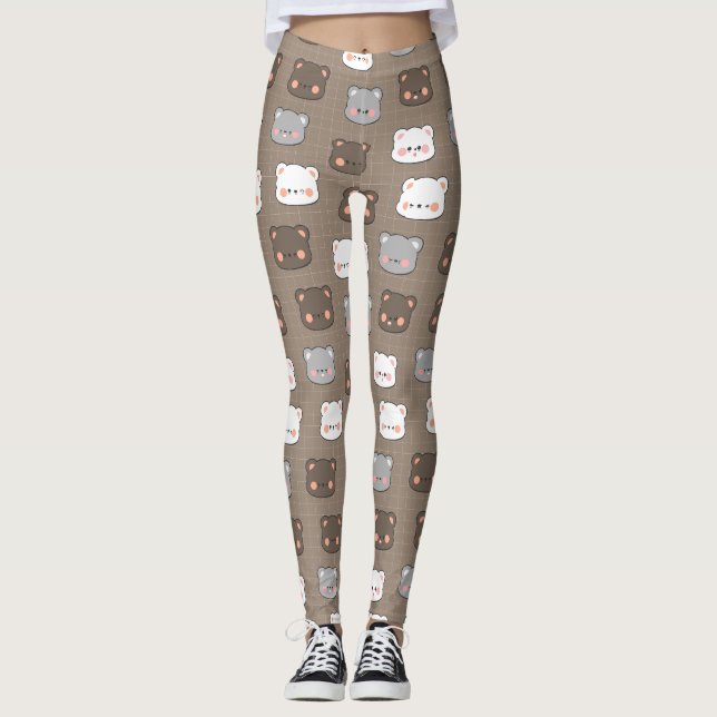 Jolis leggings de YOGA imprimés (Devant)