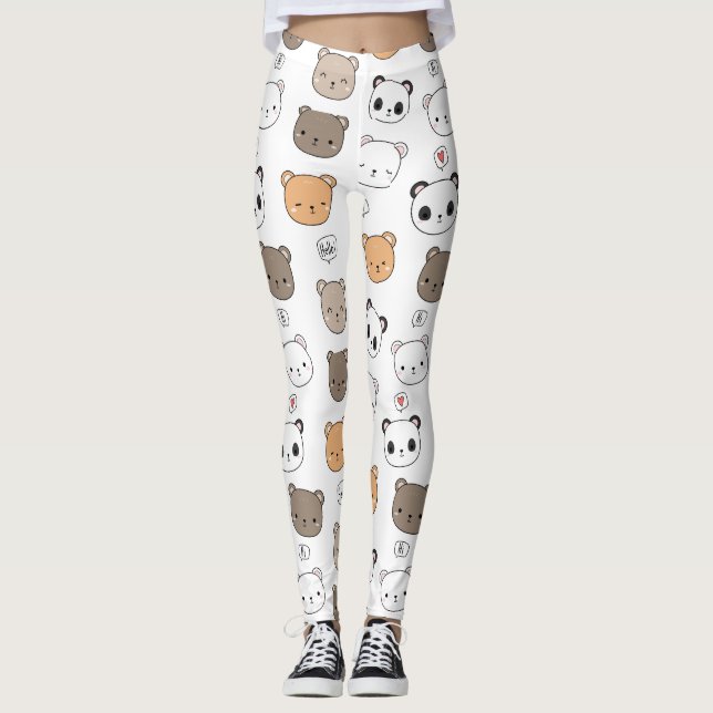 Jolis leggings de YOGA imprimés (Devant)