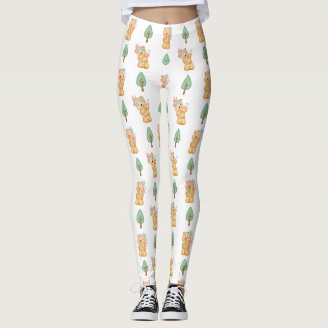Jolis leggings imprimés YOGA (Devant)