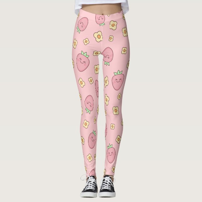 Jolis leggings imprimés YOGA (Devant)