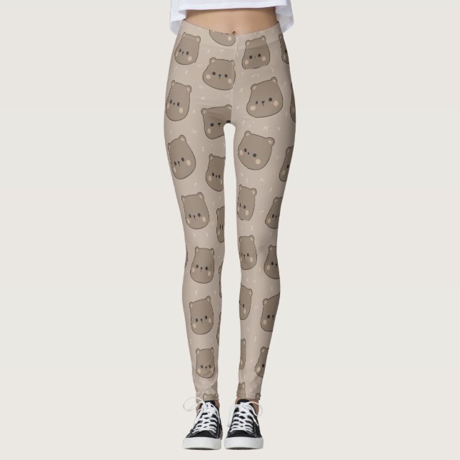 Jolis leggings imprimés YOGA (Devant)