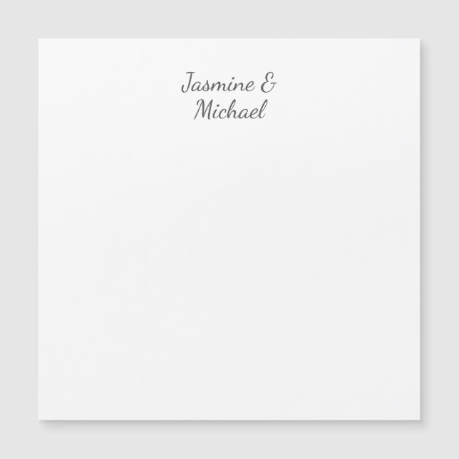 Jolis Noms De Couple Calligraphie Chic Mariage (Devant)