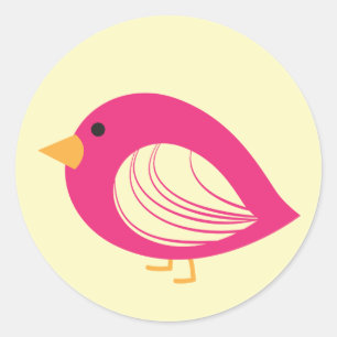 Jolis oiseaux colorés et excentriques autocollant