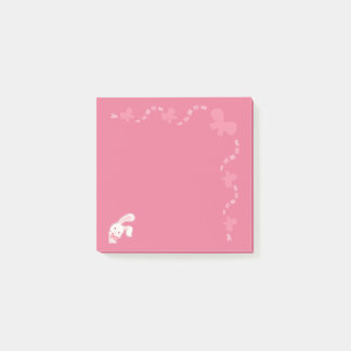 Jolis Post-it Notes Carnet Lapin Rose Ruban