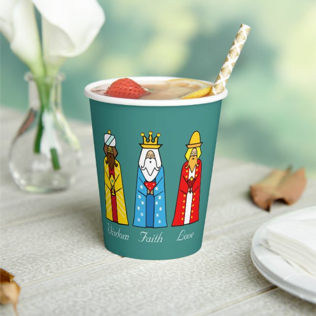 Jolis Rois Mages de Noël en gobelets en papier (Insitu)