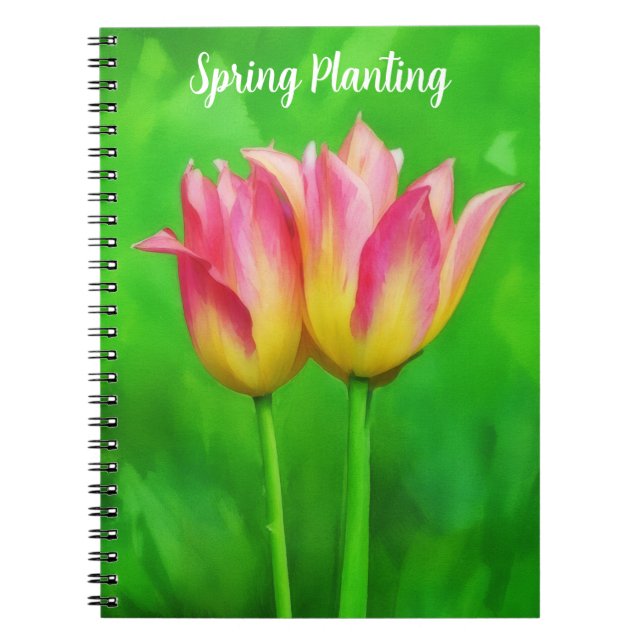 Jolis Tulipes Personnalisez un cahier de notes (Devant)