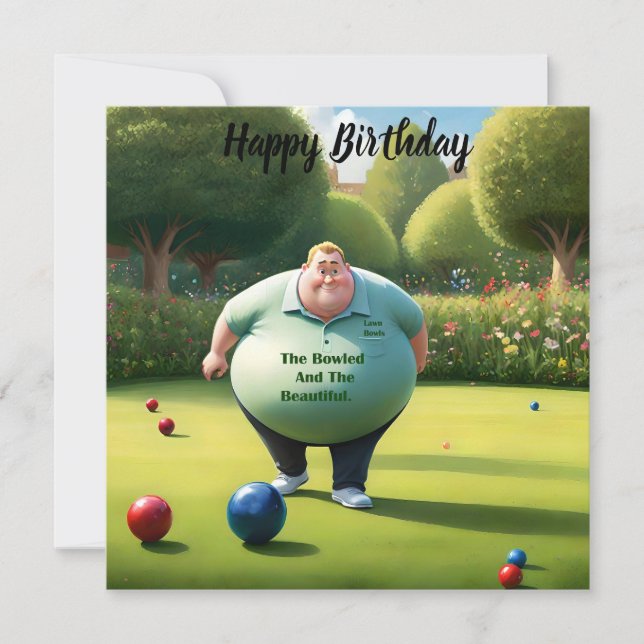 Jolly Lawn Bowler Man, carte d'anniversaire (Devant)