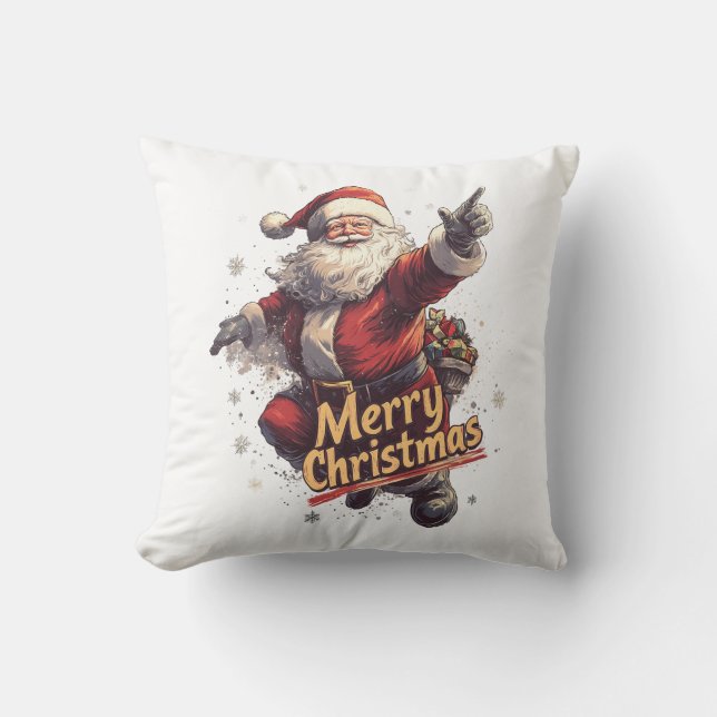 Jolly Père Noël Joyeux Coussin de Noël (Recto)