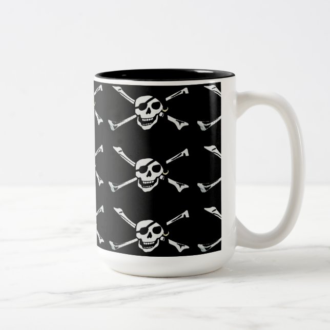 Jolly roger Pirate Crâne Motif Mug (Droit)