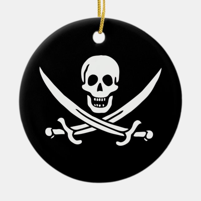 Jolly roger Pirate Drapeau Ornement (Devant)