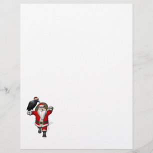 Jolly Santa Claus aime les ravens noirs