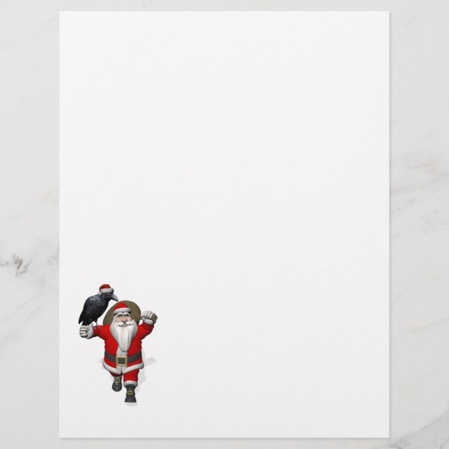 Jolly Santa Claus aime les ravens noirs (Devant)