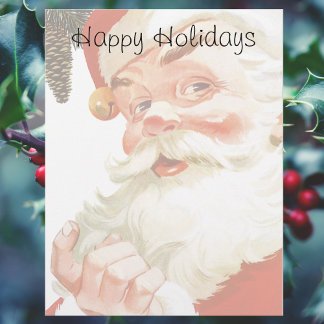 Jolly Santa Claus avec secret, Noël Vintage
