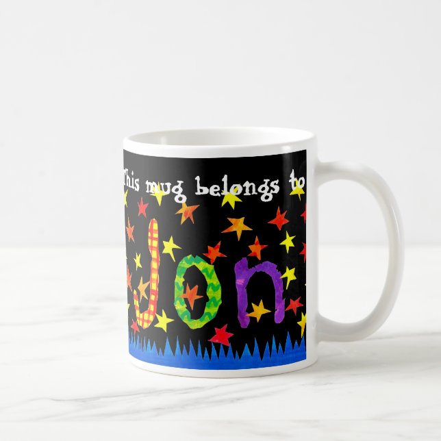 'Jon' Mug spécifique au nom (Droite)