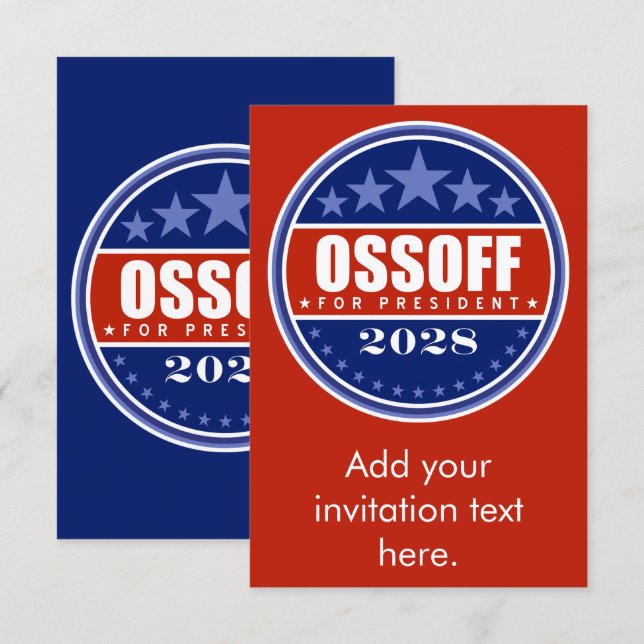 Jon Ossoff Président 2028 (Devant / Derrière)