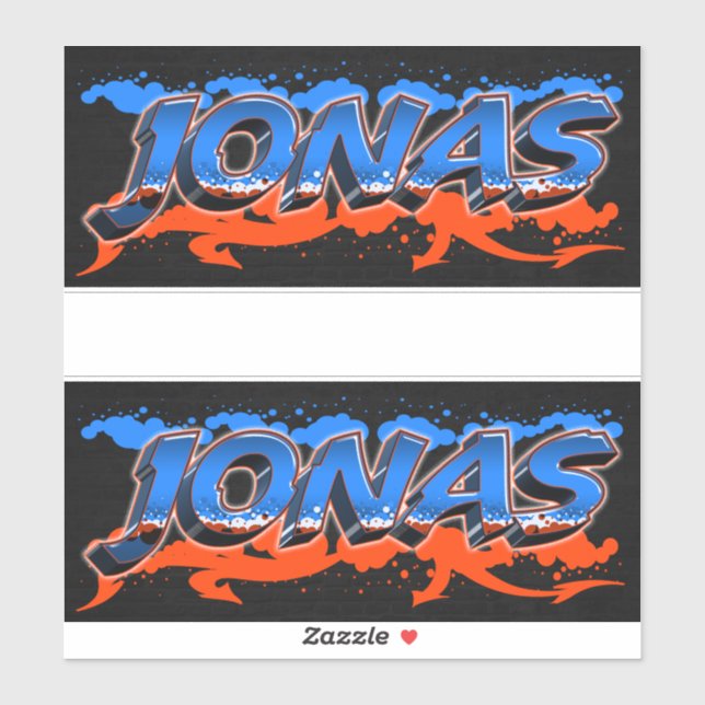 Jonas prénom Nom Autocollant Stickers (Feuille)