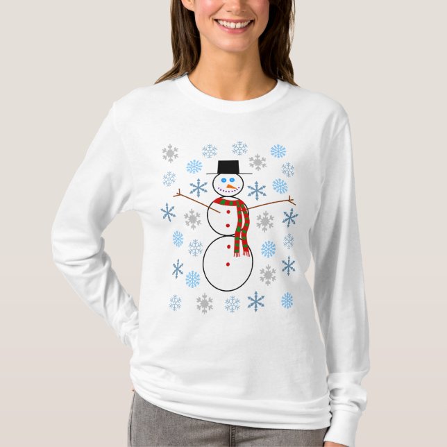 Jonathan P. Snowman - long T-shirt de la douille (Devant)
