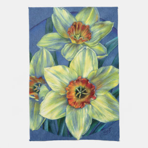 Jonquilles de ` - les joies serviette de cuisine