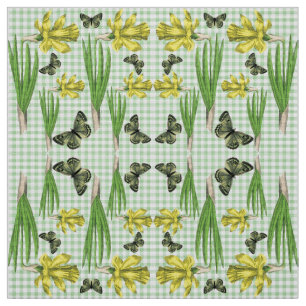 Jonquilles sur tissu de printemps