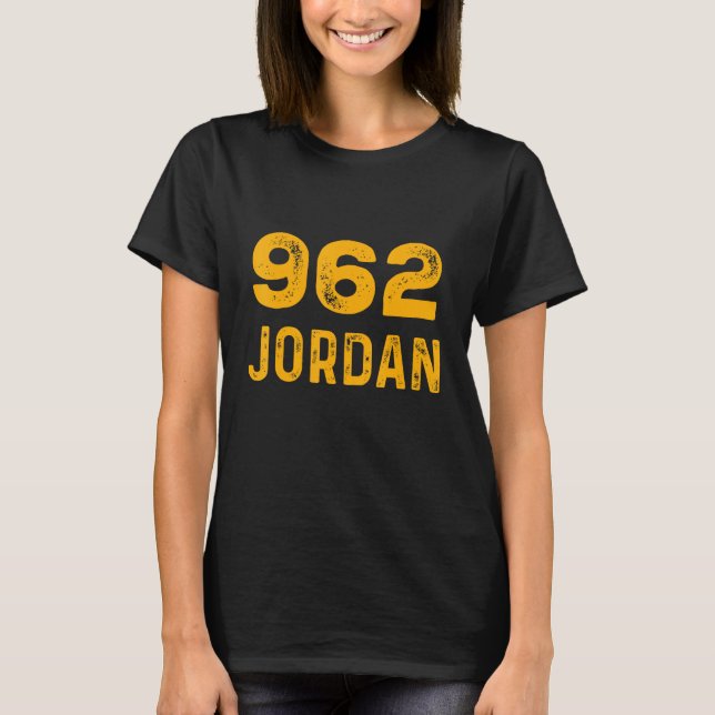 Jordan 962 T-Shirt Distressed Country Area Code Te (Devant)