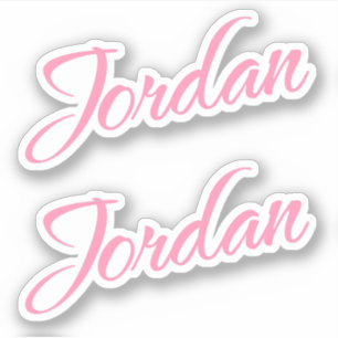 Jordan Nom décoratif en rose x2 Sticker